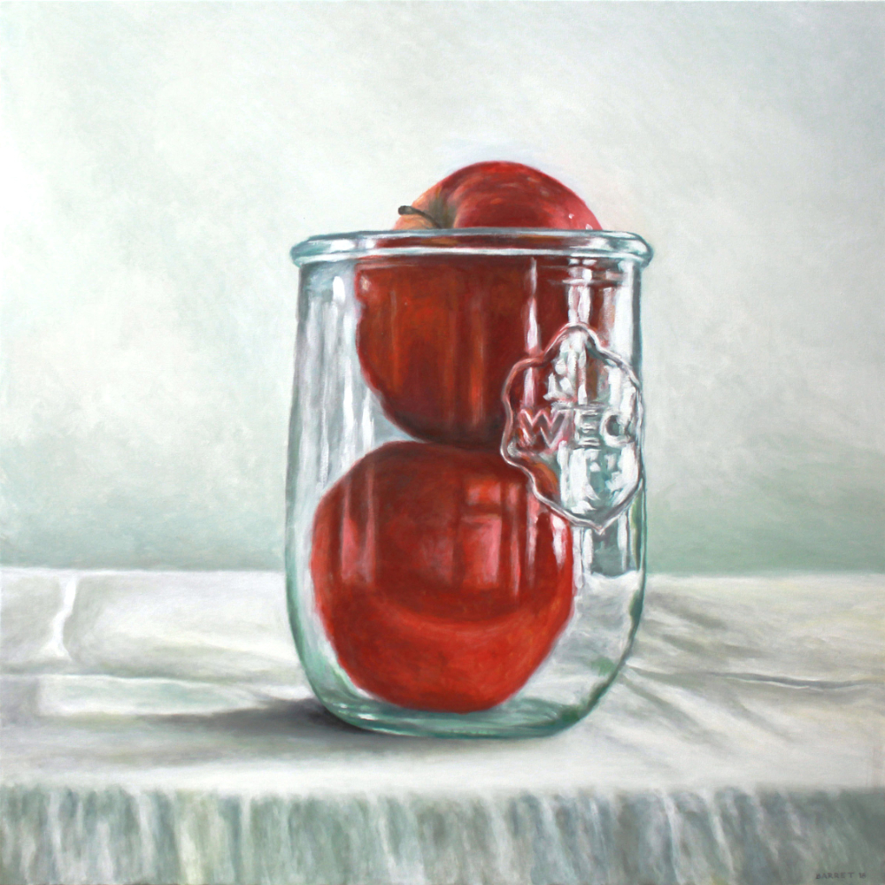 deux pommes dans un pot