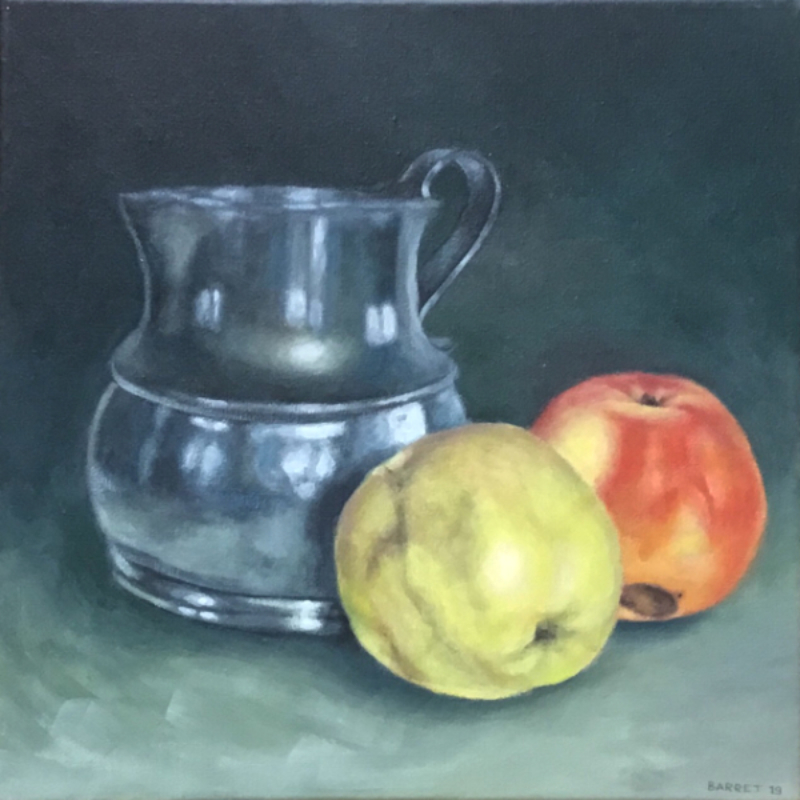 deux pommes et un pot